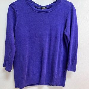 J Crew Electric Indigo Silk Sweater